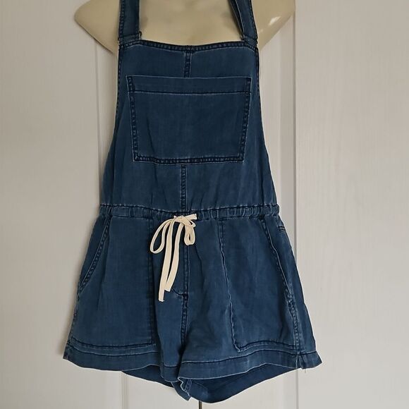 Blue Denim Overalls with Drawstring - Picture 16 of 16